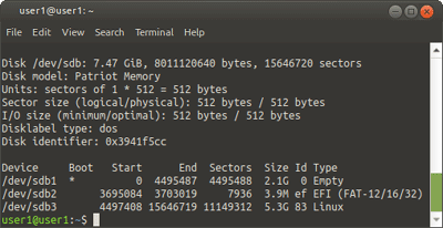 Using the command sudo fisk -l to list drives in terminal