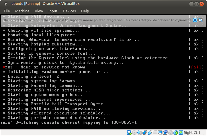 Ubuntu 4.10, Warty Warthog, setup first boot