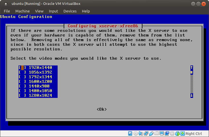 Ubuntu 4.10, Warty Warthog, setup configure xserver-xfree86