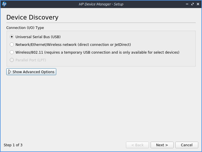 HP Linux Imaging and Printing System set up