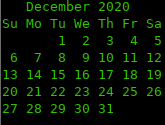 Display specific month