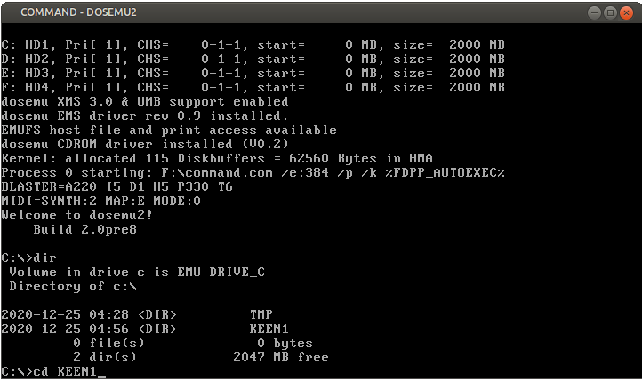cd in to the directory of application or game you want to run